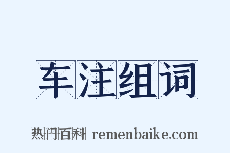 车注组词是什么意思的图片